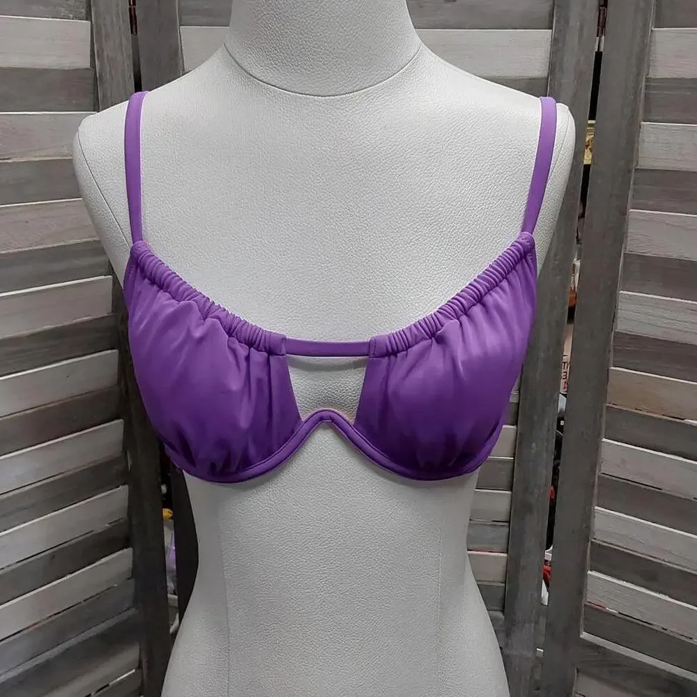 Women's Tunneled Neckline Underwire Bikini Top | Shade & Shore | 36C